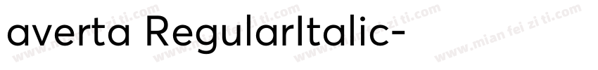 averta RegularItalic字体转换